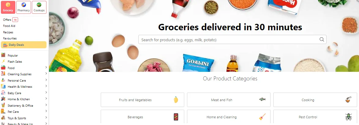 Best online Grocery shopping site